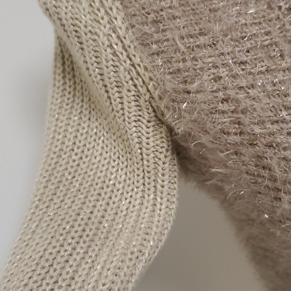 Gold and Taupe Lame Cardigan - Picture 3 of 6